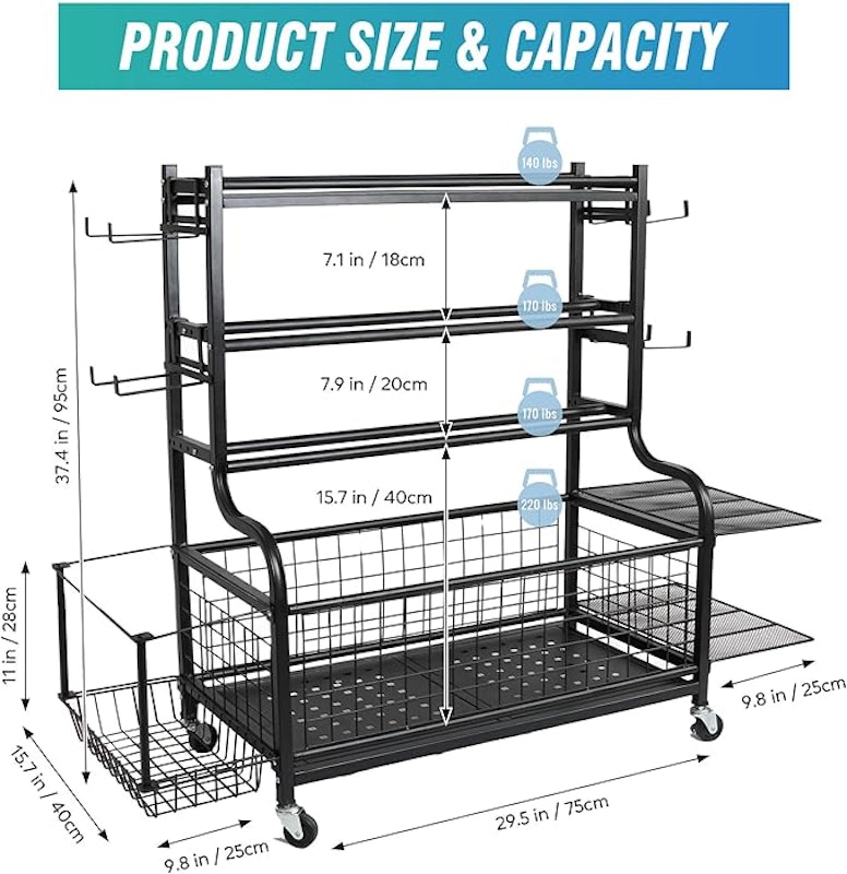 Rack de Halteres com Prateleira e Base de Chapa de Aço Extra Forte 3