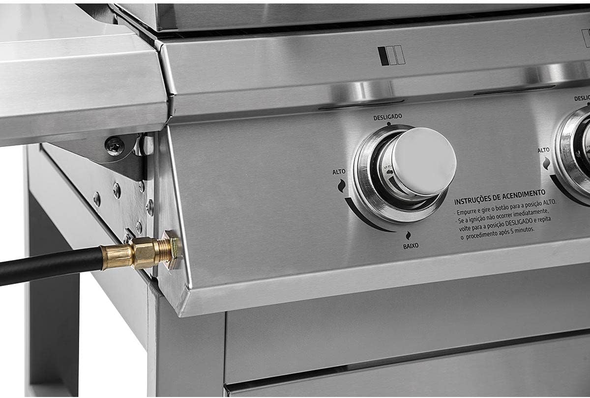 Churrasqueira com Carrinho a Gás Inox 3