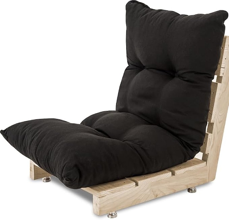 Futon Dobrável de Espuma Solteiro Preto 120 x 60 cm 1