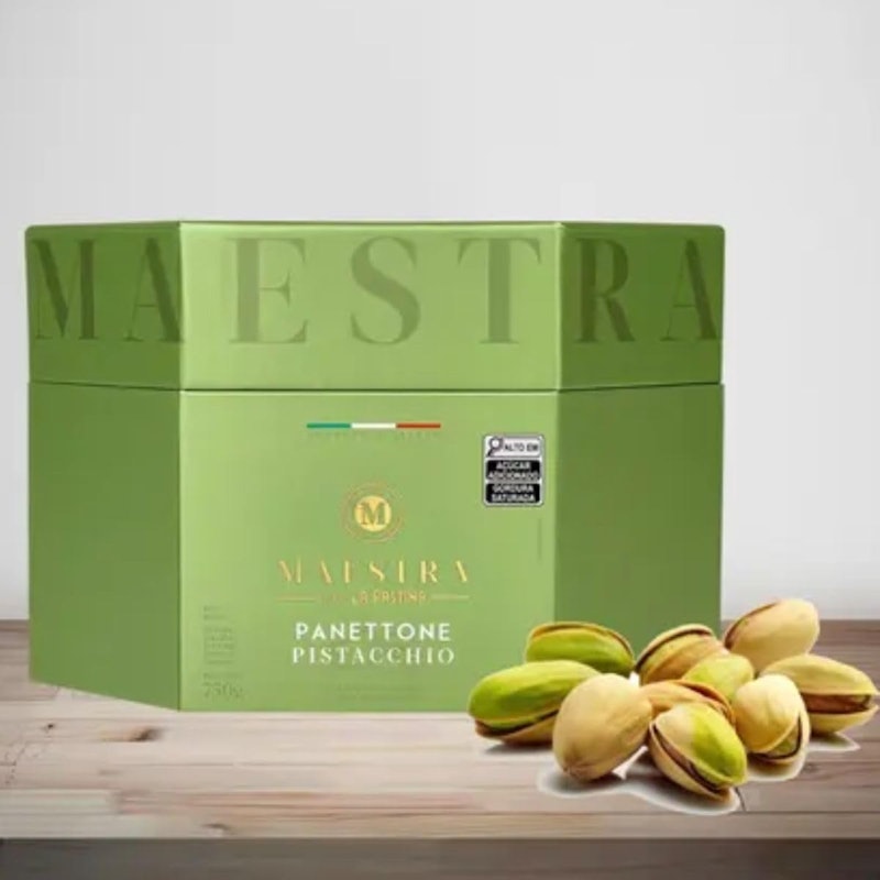 Panettone Creme Pistache/Chocolate 750 g Maestra Per La Pastina 4