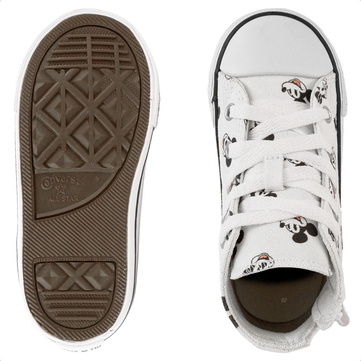 Tênis Converse All Star Chuck Taylor Cano Alto Side Zip Mickey Infantil 5