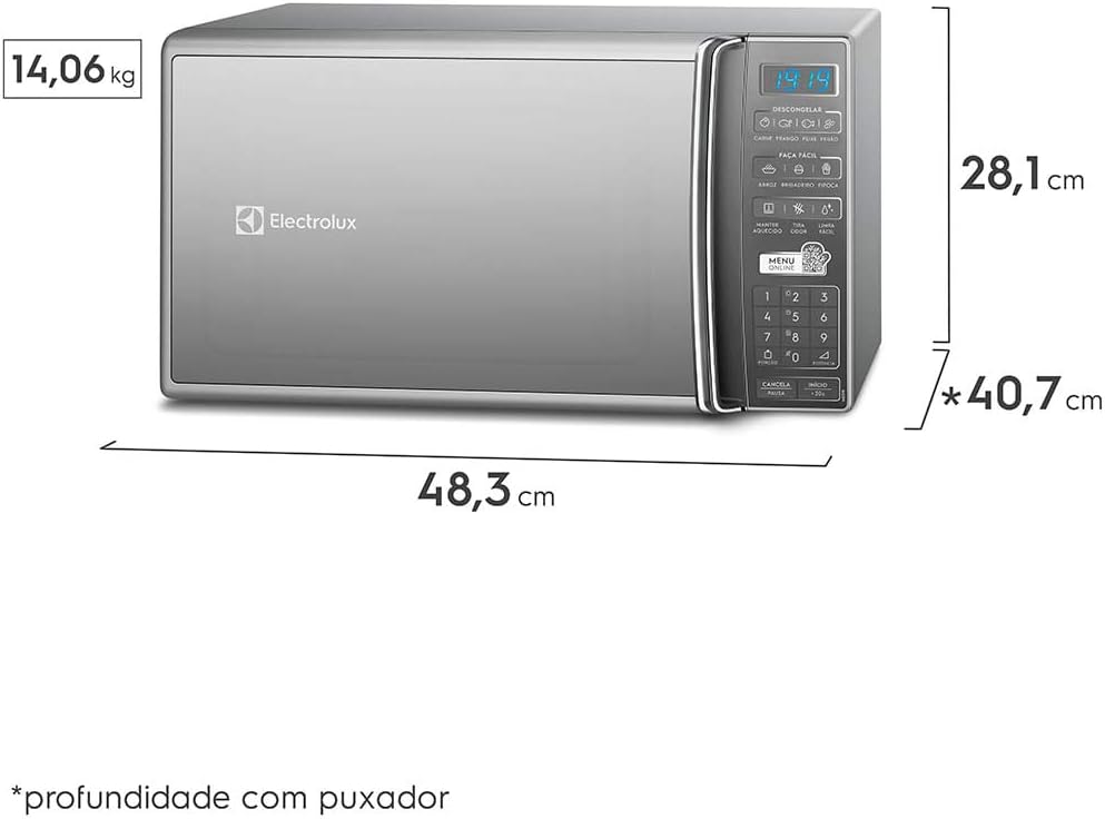 Micro-ondas Electrolux 27 L Inox Espelhado com 55 Receitas Pré-Programadas 4