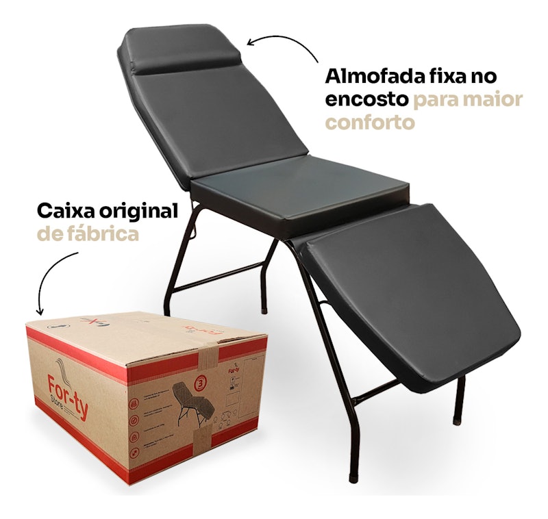 Maca 3 Posições Reclinável Estética Massagem Tattoo Depilação 5