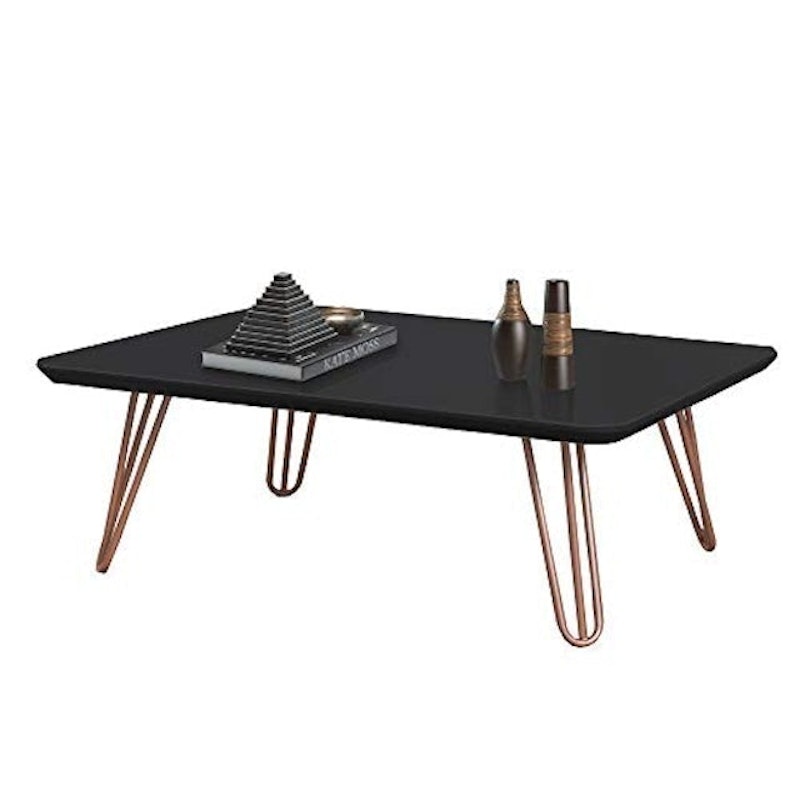 Mesa de Centro Retangular com Pés de Metal 1