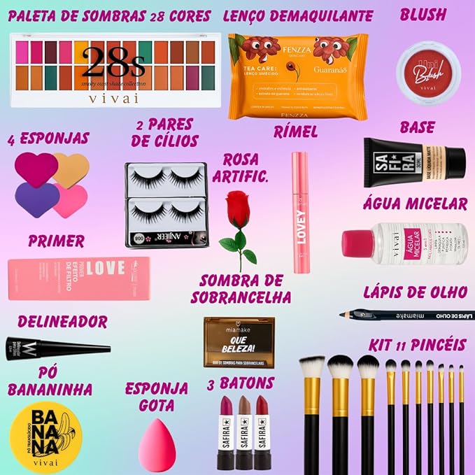Maleta de Maquiagem Completa Sagaro Store  3