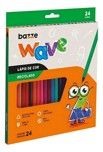Lápis de Cor Wave 24 Cores 1