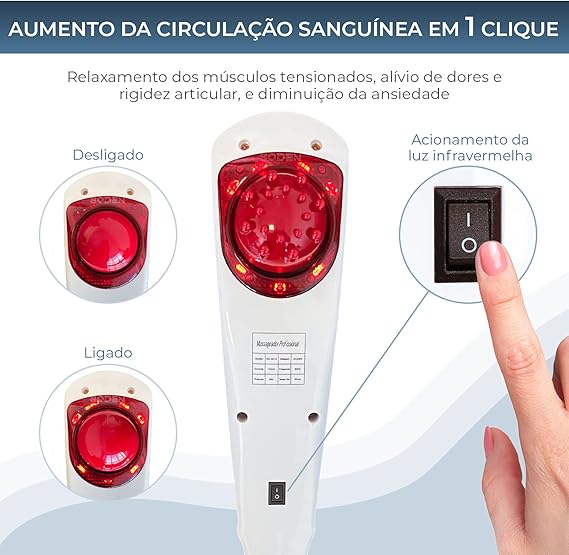 Massageador Elétrico Corporal Infravermelho Portátil Boden 3