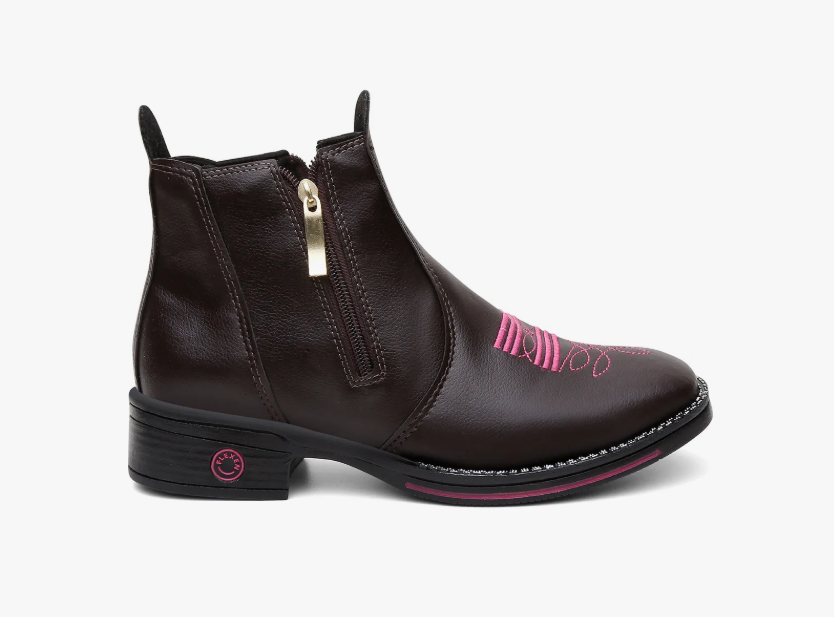 Bota Botina Feminina Texana Bico Quadrado 1