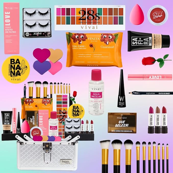 Maleta de Maquiagem Completa Sagaro Store  2