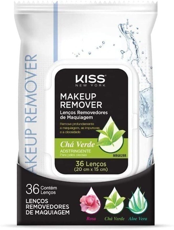 Lenço Demaquilante Chá Verde - Kiss New York 1