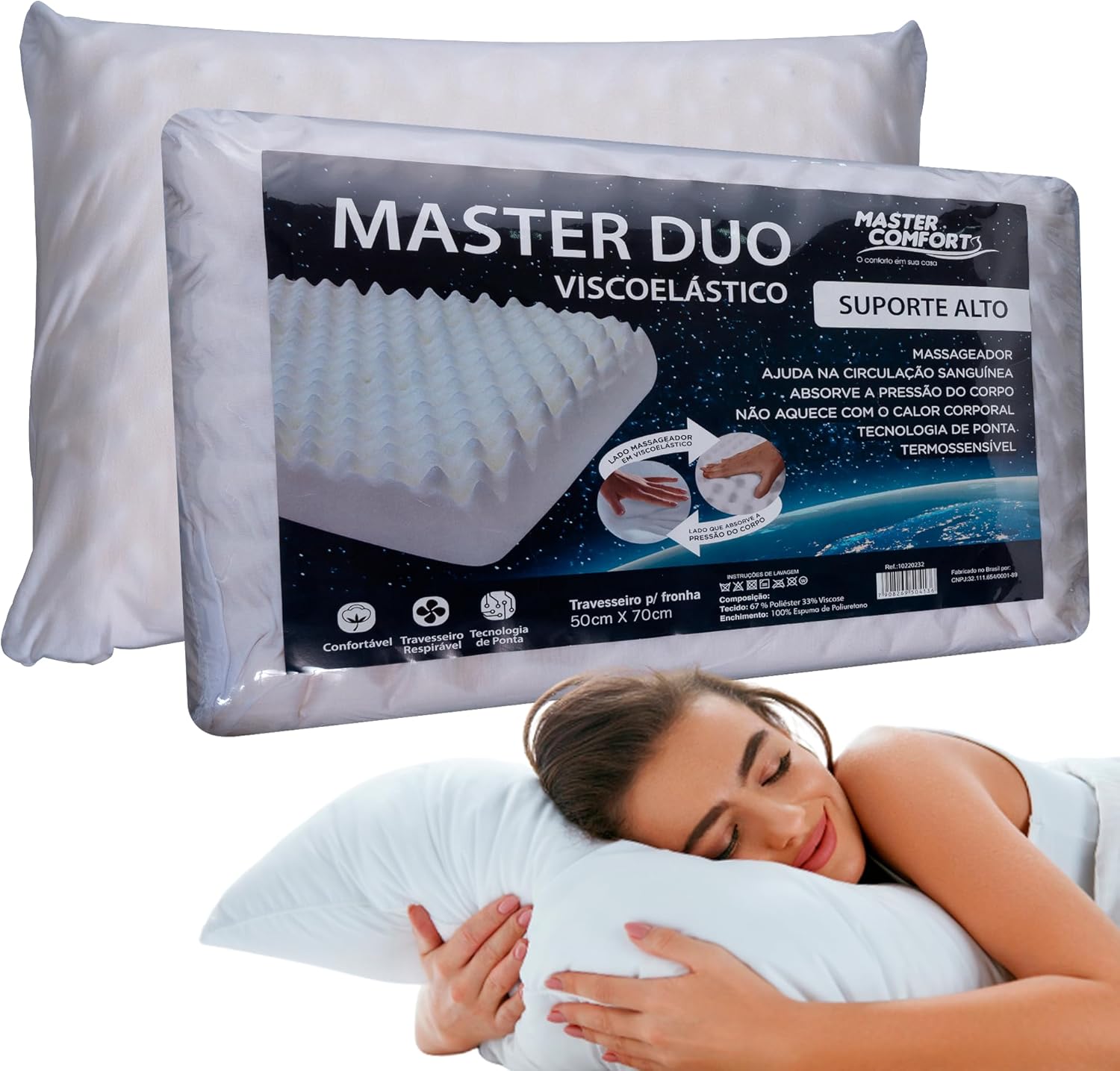 Travesseiro Nasa Master Duo Suporte Alto 1