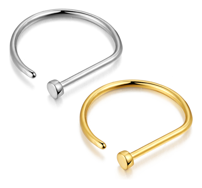 Piercing Argola D-Ring Titânio PVD 2