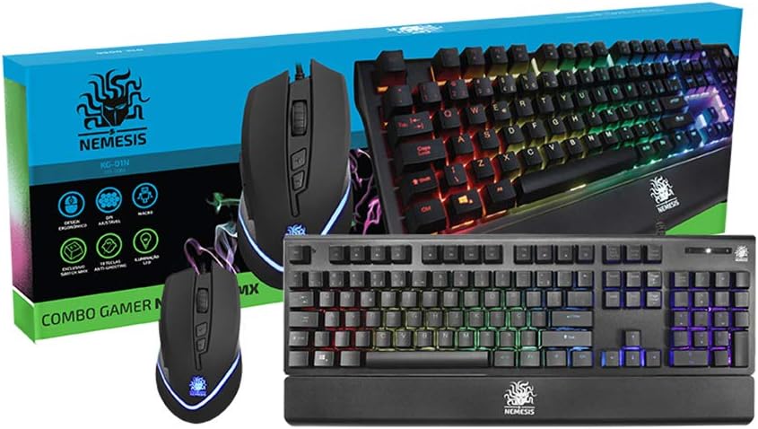 Combo Gamer Nmx Teclado Mecânico e Mouse Macro Nemesis 1