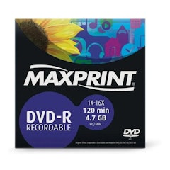 DVD-R Gravável Maxprint - Envelope Papel