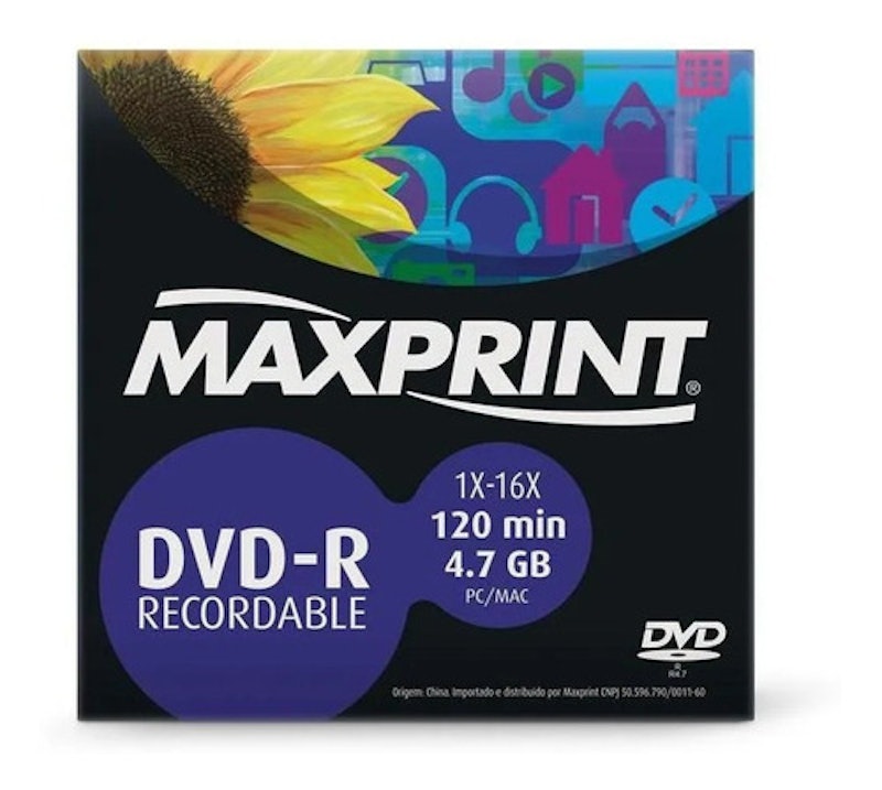 DVD-R Gravável Maxprint - Envelope Papel 1