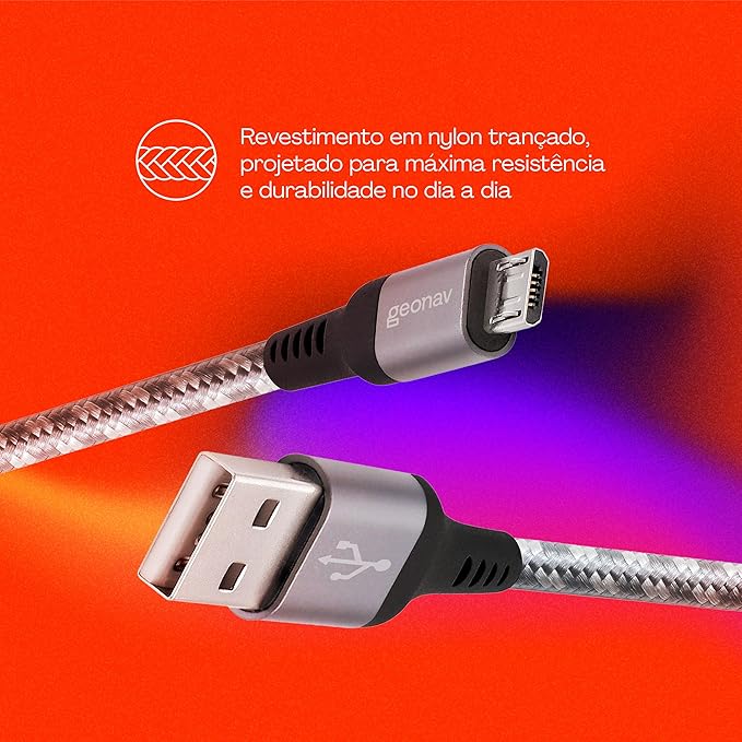 Cabo Micro USB Ultra Resistente – Titanium 3