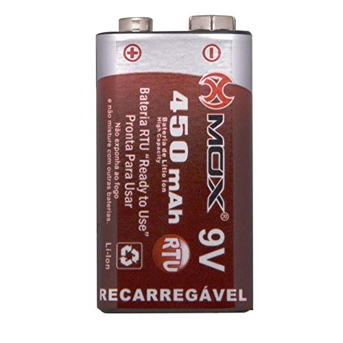 Bateria 9V Recarregável Mox 2