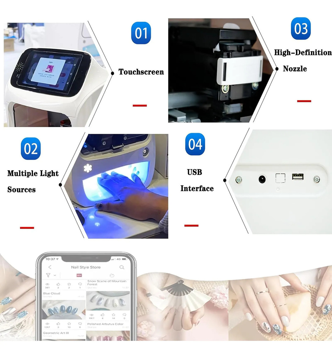Impressora de Unhas com Tela Sensível ao Toque 5