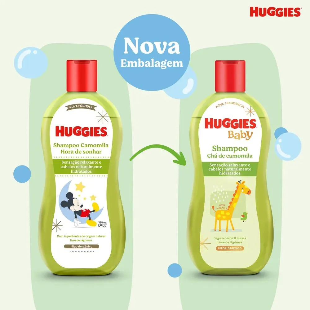 Shampoo Huggies Camomila Seguro para Recém-Nascidos 2