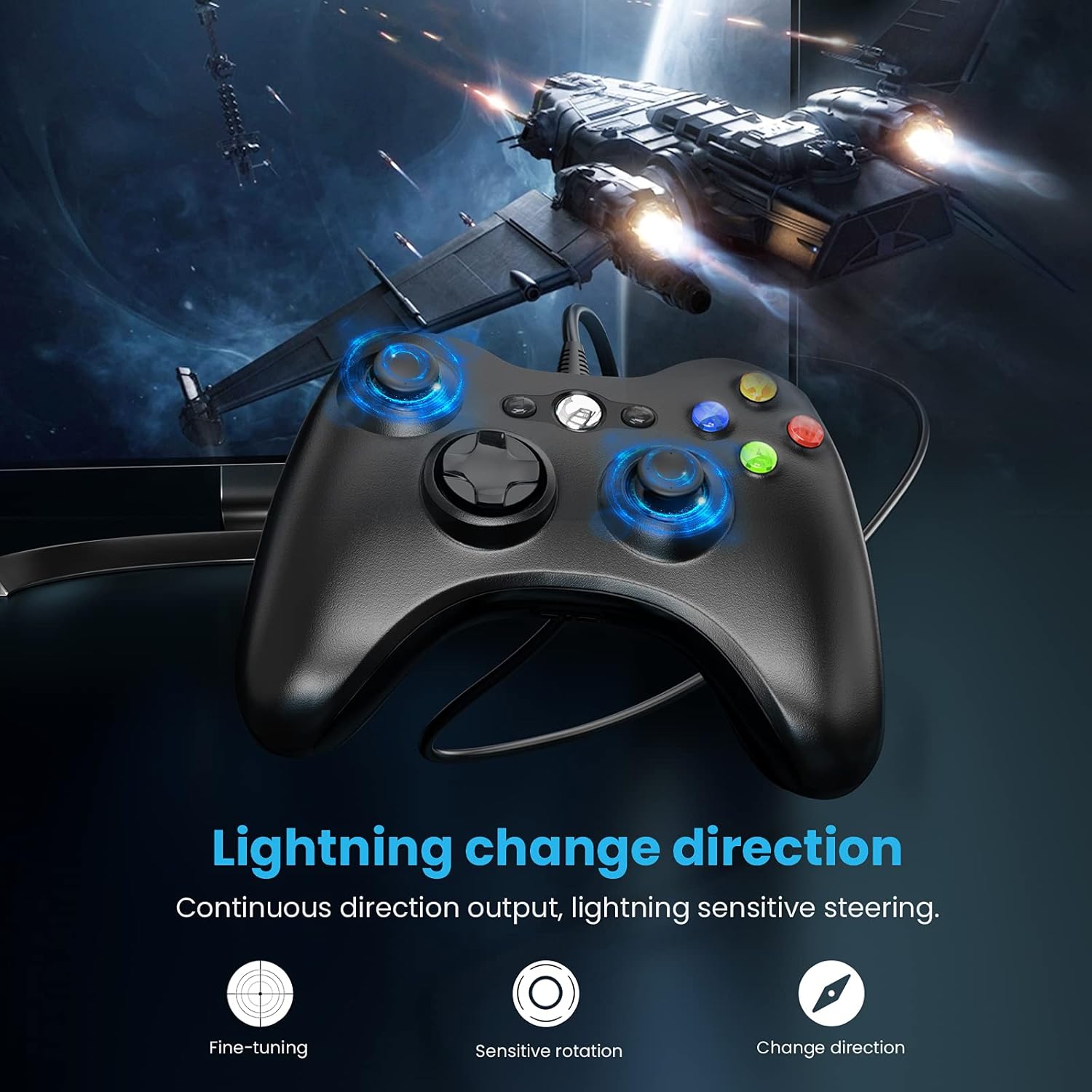 Controlador com Fio para Xbox 360 Yaeye 4