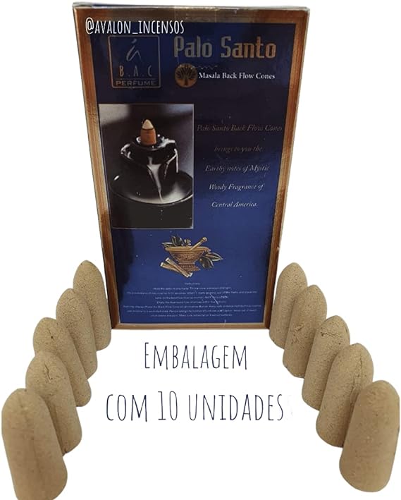 10 Incensos Cone/Cascata Indiano - Palo Santo Masala Balaji 3
