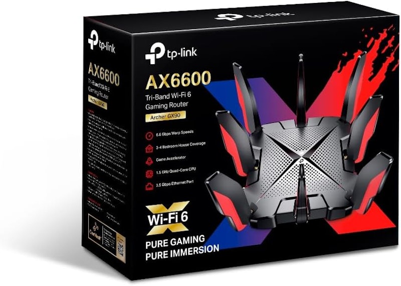 Roteador Wi-Fi 6 Gamer Gigabit Tri-Band AX6600 5