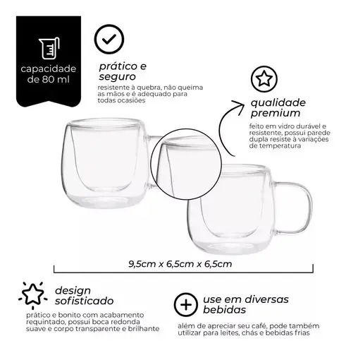 Dupla de Xícara para Café 3