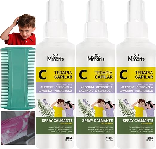Spray Calmante Terapia Capilar Combate Piolhos e Lêndeas 1