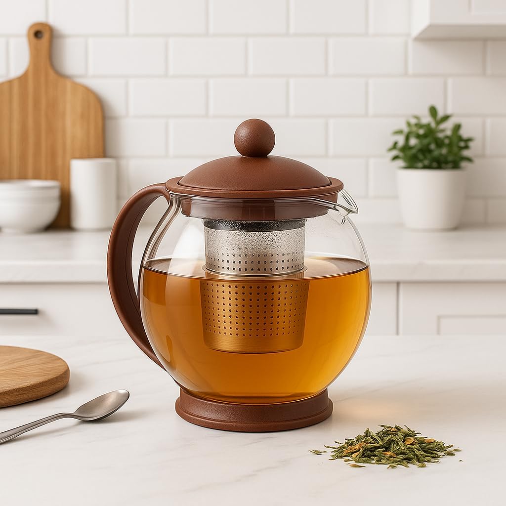 Chaleira de Vidro com Infusor de Aço Inox 5