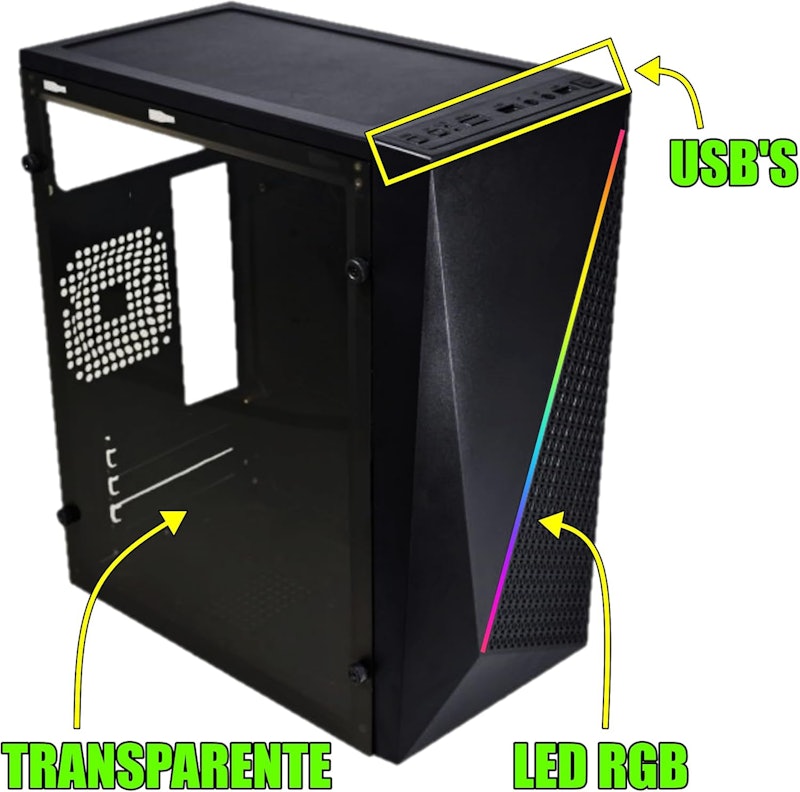 PC Gamer CPU 4.2 GHz, Placa de Vídeo 2 GB, 16 GB RAM e SSD 480 GB 2