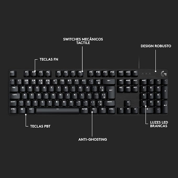Teclado com Fio para Jogos G413 SE 2
