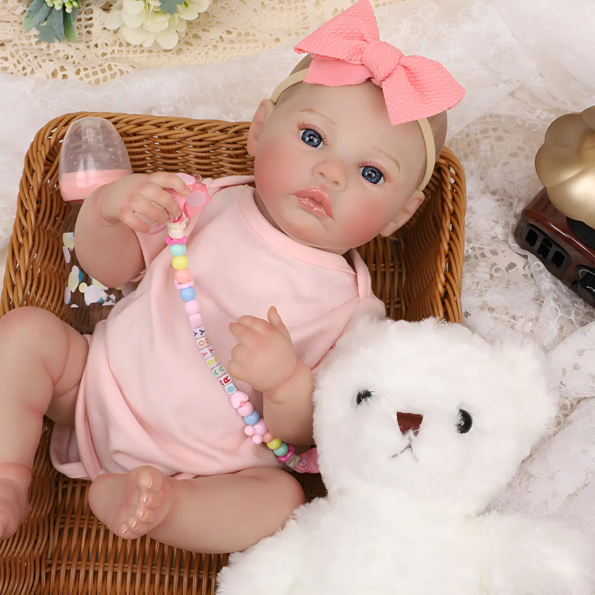 Brastoy Pintada Bebê Reborn Boneca Realistic Silicone 3