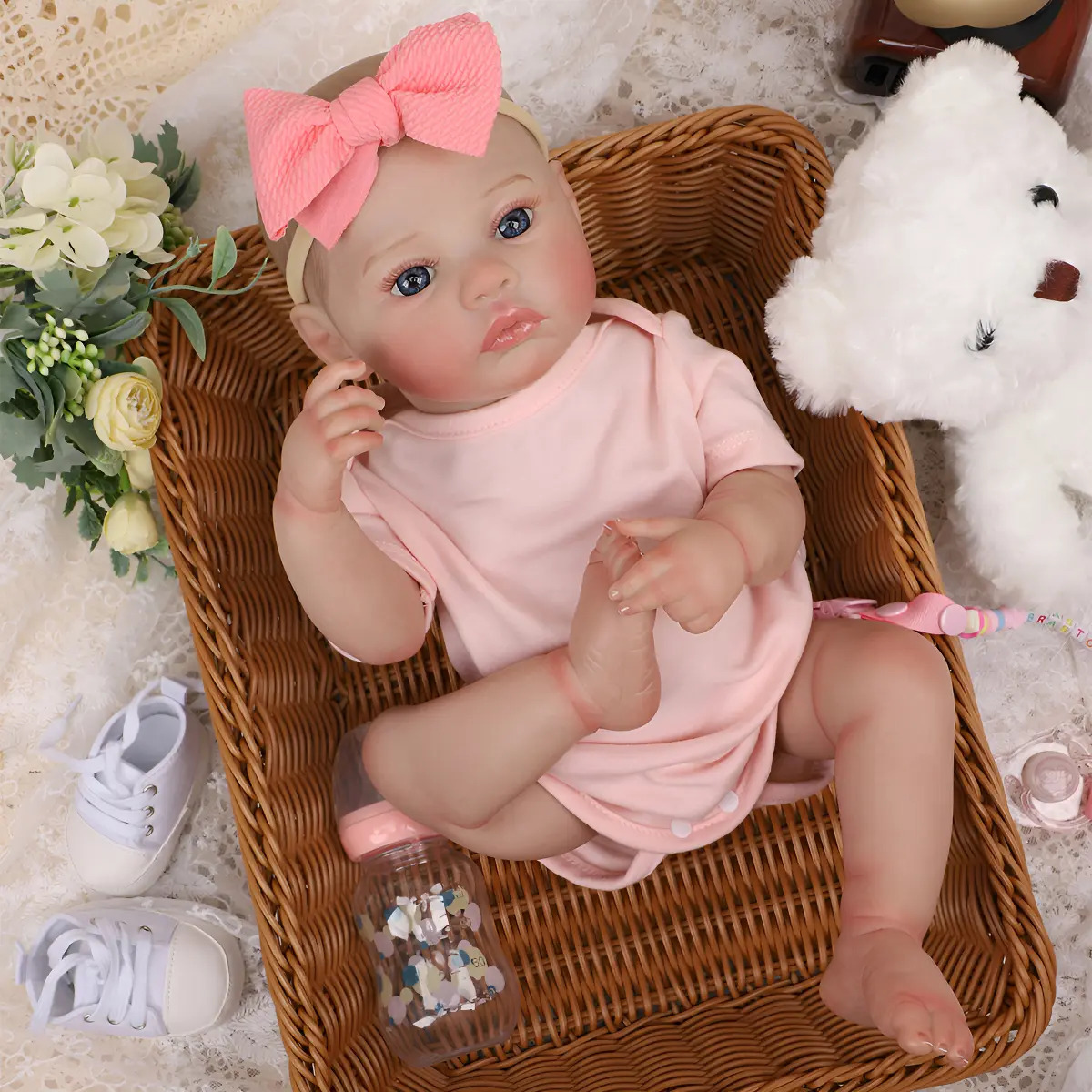 Brastoy Bebê Reborn Silicone Boneca Realista Menina Original 2