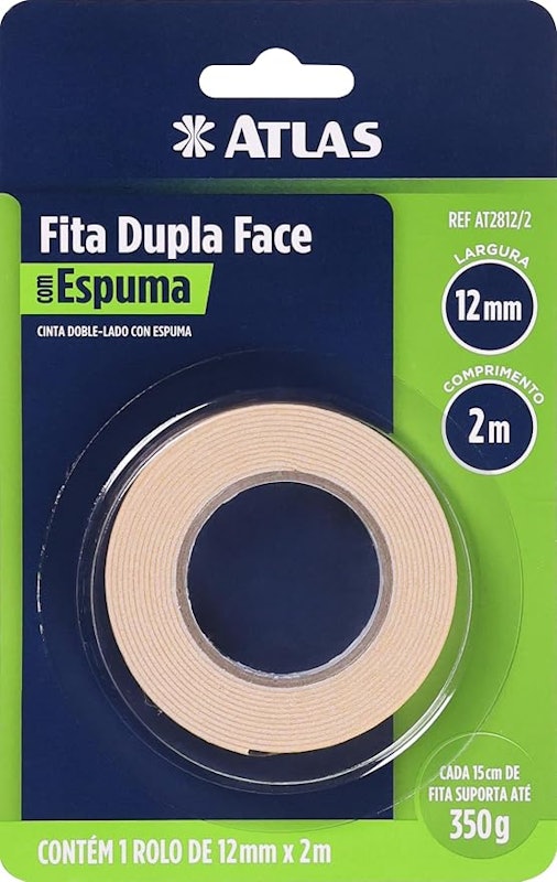 Fita Dupla Face Espuma 12 mm x 2 m 1
