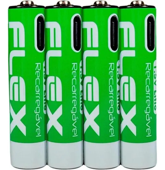 Pilha Recarregável AAA Flex 1