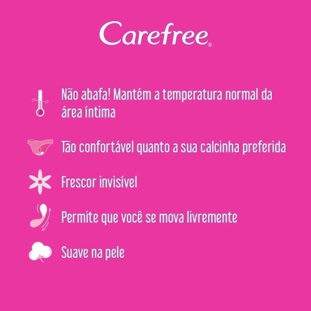 Protetor Diário Carefree TodoDia sem Perfume com 80 Unidades 3