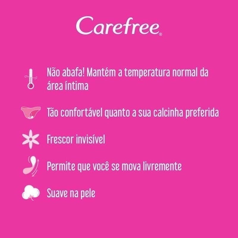 Protetor Diário Carefree TodoDia sem Perfume com 80 Unidades 3