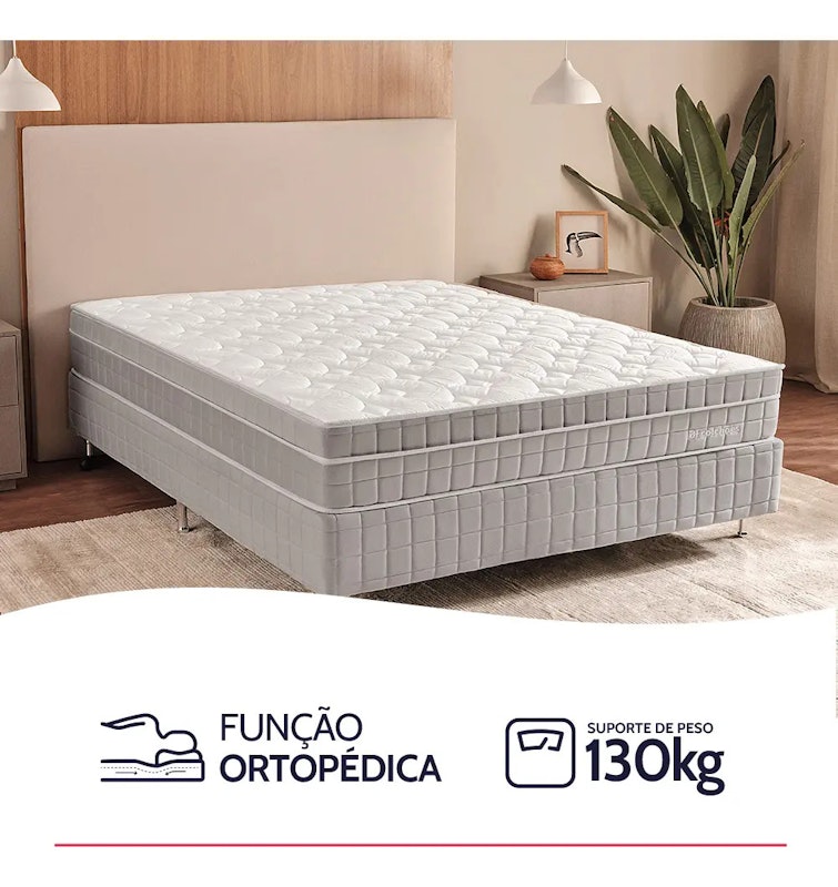Cama Box King Colchão D33 com Molas Ensacadas Premium 2