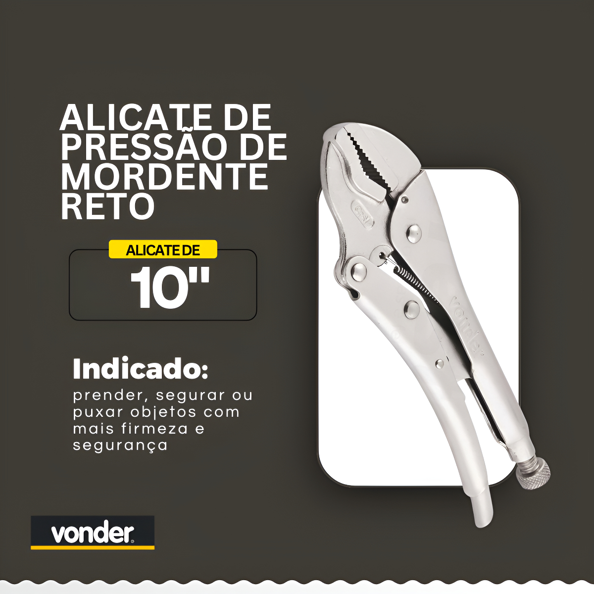 Alicate de Pressão 10" Mordente Reto Plus 3
