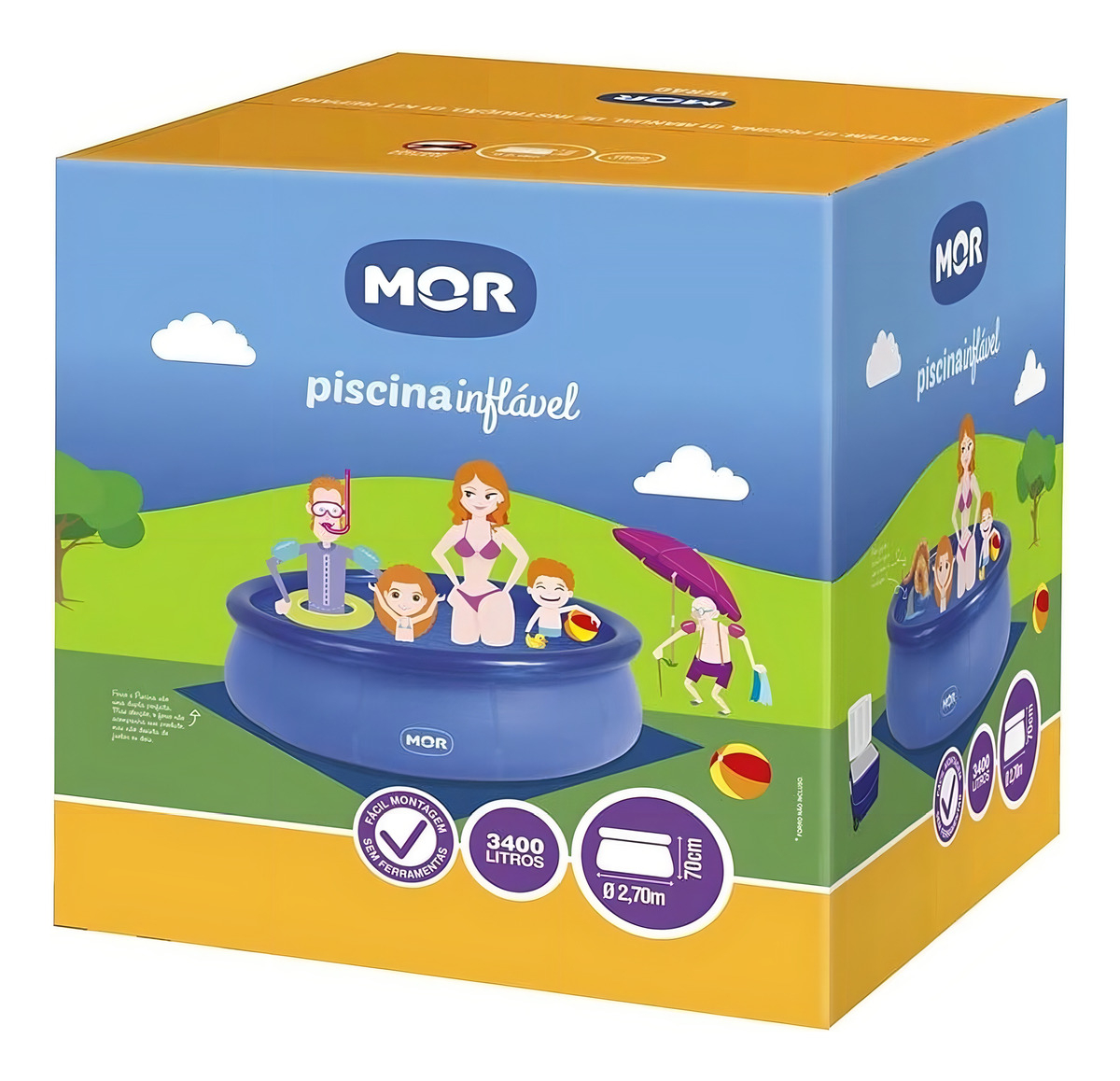 Piscina Inflável 3400 L Mor 5