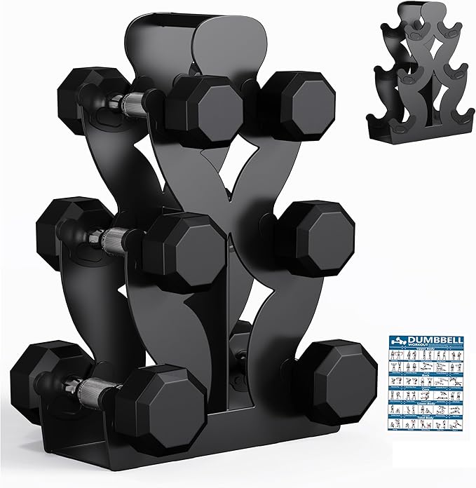 Rack de Haltere Suporte de Halteres de Metal 4 Camadas 1