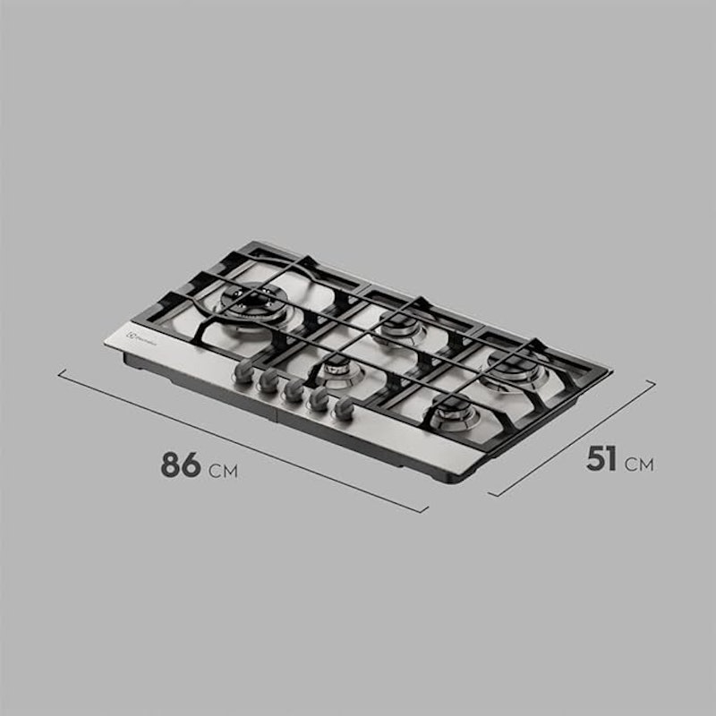 Cooktop 5 Bocas Electrolux à Gás Experience Inox Semi Profissional 2