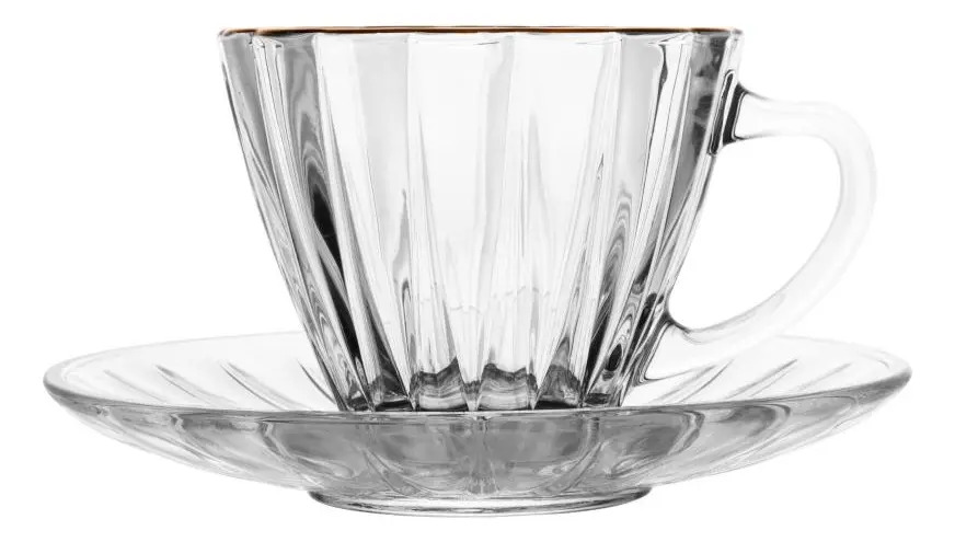 Conjunto 2 Xícaras para Café Fio de Ouro 2