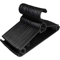 Kit 20 Cabides Adulto Preto Antideslizante
