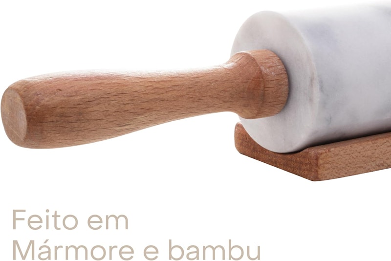 Rolo para Massa de Mármore e Bambu Marin 2