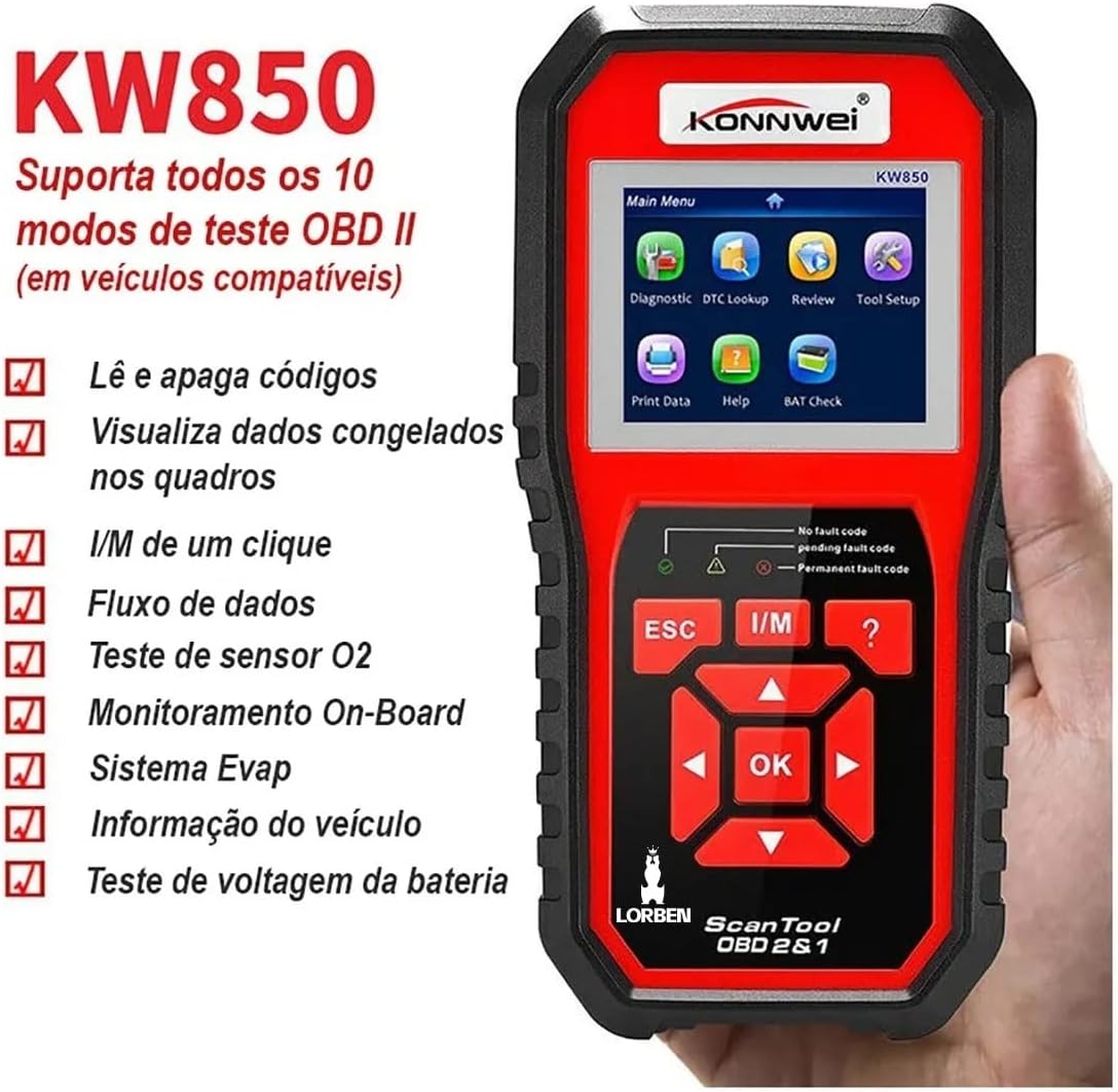 Scanner Automotivo Konnwei Kw850 2