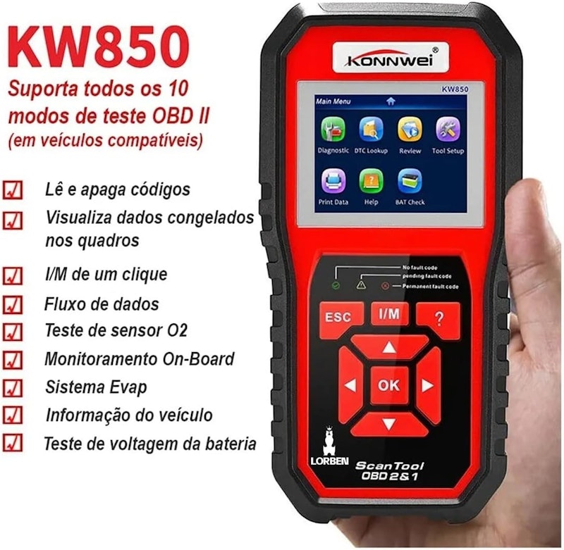 Scanner Automotivo Konnwei Kw850 2
