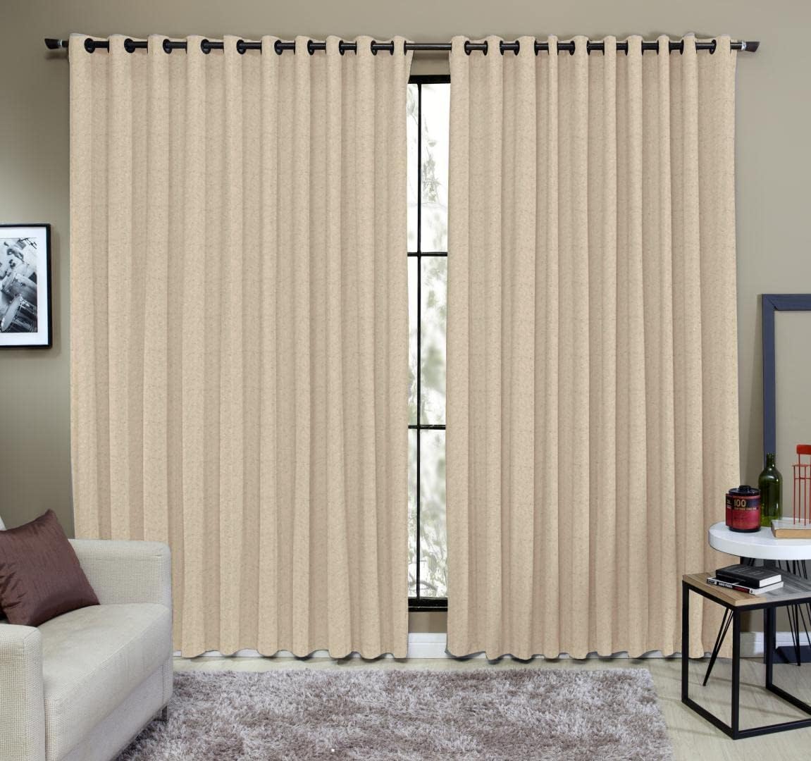 Cortina Tecido Rústico 2,00 x 2,30 m Semi Blackout 1