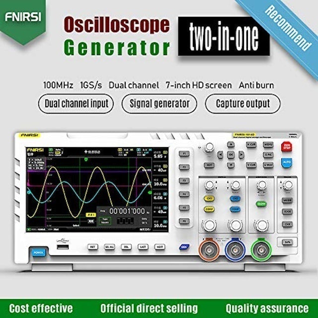 Osciloscópio Digital Tomshin de Bancada FNIRSI-1014D 4