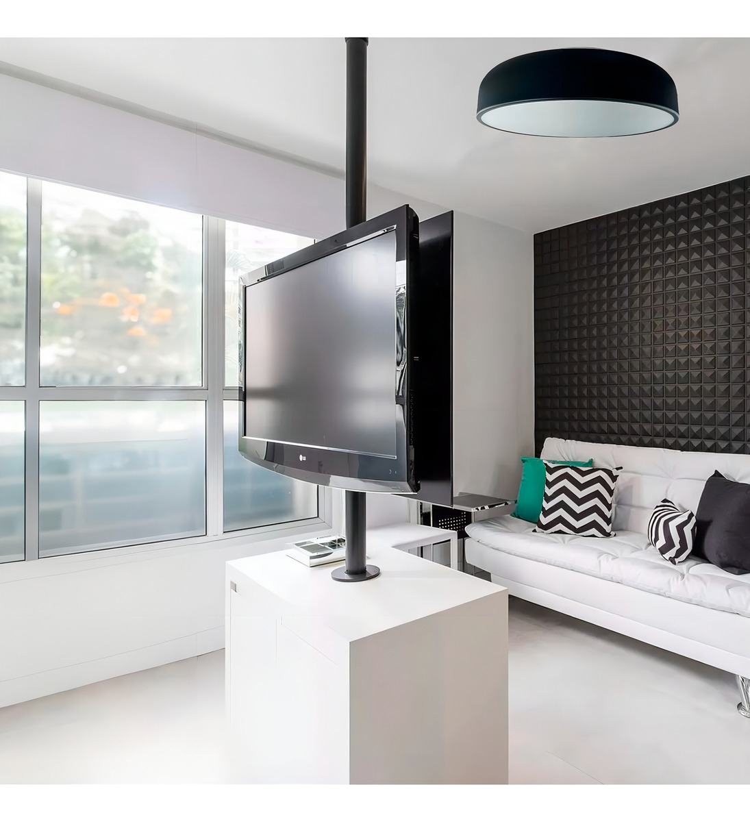 Plafon Sobrepor para Quarto Redondo Elegante 40 cm E27 Tensão Bivolt 3